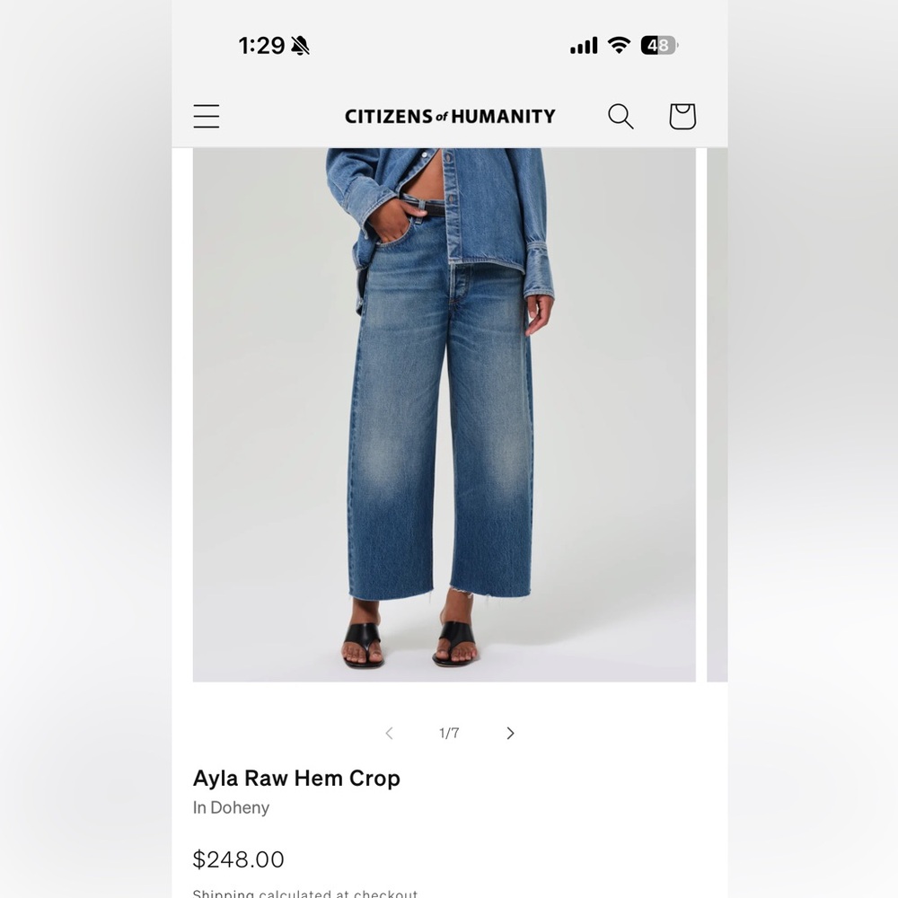 Citizens of Humanity Wide Leg Jeans - Blue